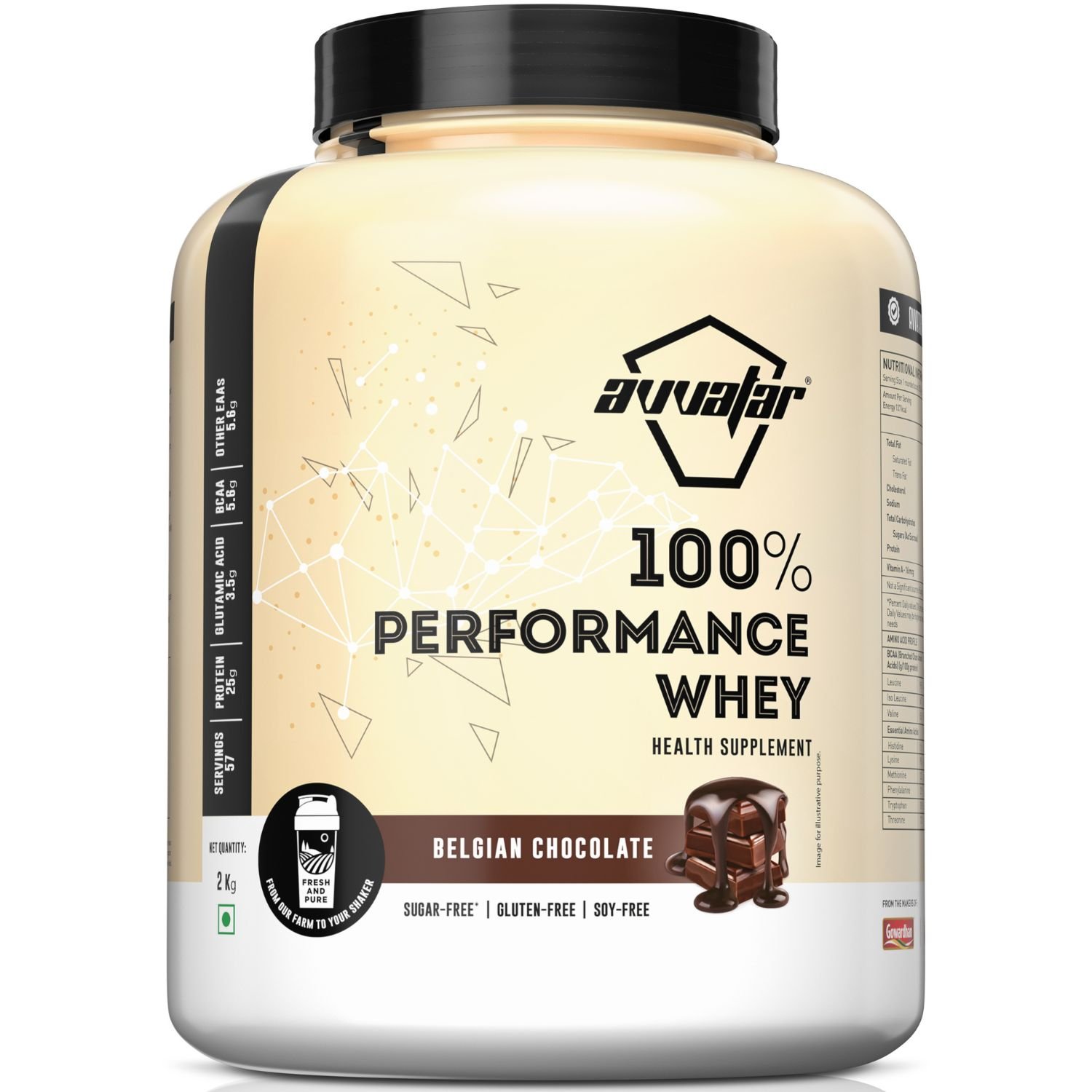 Avvatar 100% Performance Whey flavour 2Kg (1)